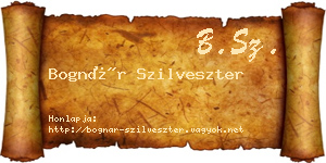 Bognár Szilveszter névjegykártya