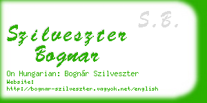 szilveszter bognar business card