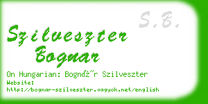 szilveszter bognar business card